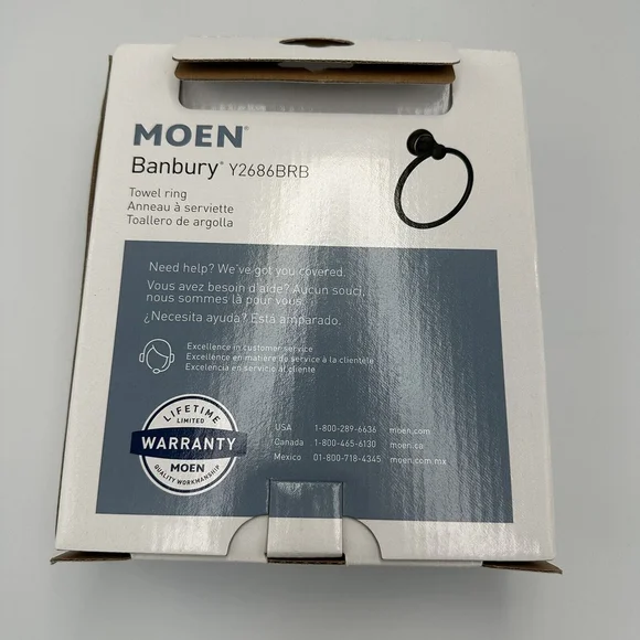 MOEN Banbury Towel Ring in Mediterranean Bronze Y2686BRB - Picture 2 of 4